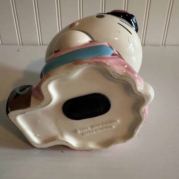 Hello Kitty Ceramic Bank Super Rare 2008 School Girl Double Heart Hello Kitty 7" - Picture 5 of 7